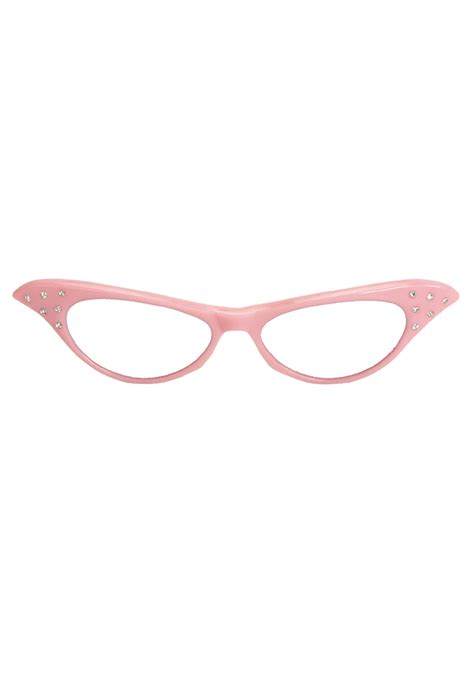 50s Costume Pink Frame Glasses | 50s Accessories