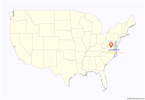 Map of Cumberland CDP, Virginia - Thong Thai Real