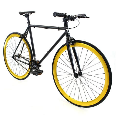 Golden Cycles Fixed Gear Bike Steel Frame Fixie with Deep V Rims ...