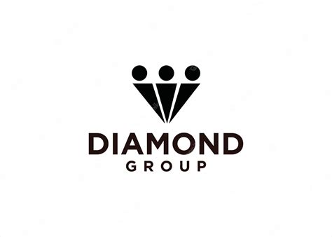 Premium Vector | Diamond group team human logo design symbol