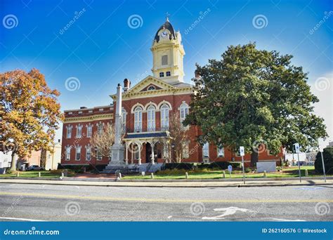 Downtown Monroe, NC Town Hall Editorial Photo - Image of fire, clouds: 262160576