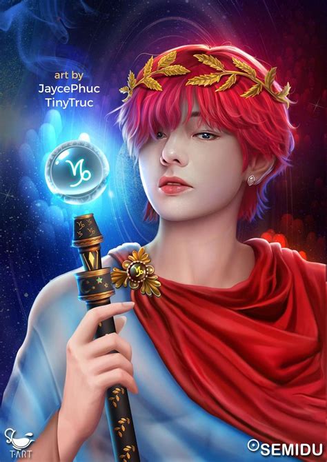 Kim Taehyung V - BTS as Capricorn Horoscope Zodiac by TinyTruc on DeviantArt | Taehyung fanart ...