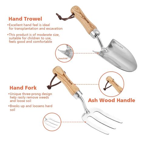 Garden Tool Set 5 PCS Gardening Tool Kit (Hand Trowel, Hand Fork, Glov – BerryandBird