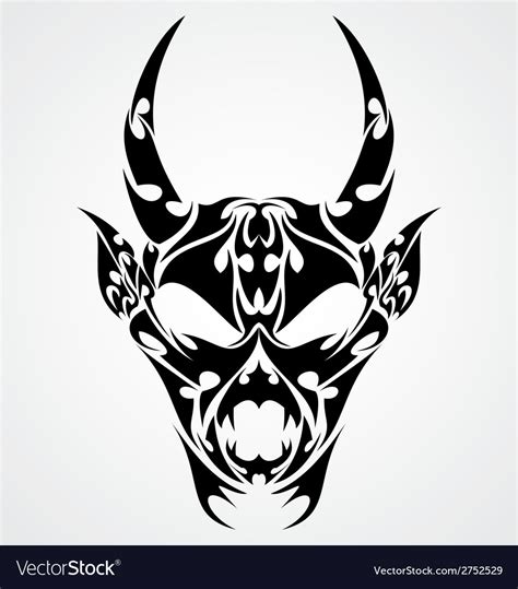 Devil Head Tattoo Design Royalty Free Vector Image