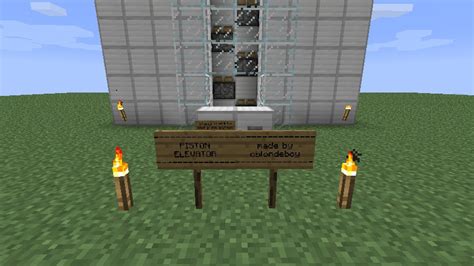 Piston Elevator Minecraft Map