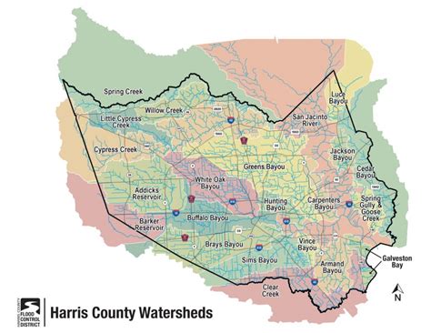 Hcfcd - Harris County's Watersheds - Harris County Texas Map | Printable Maps