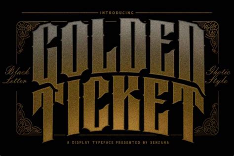 Golden Ticket Font - Dfonts