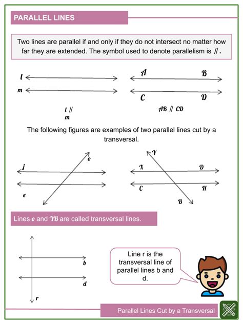 Parallel Lines Cut By Transversal Worksheet