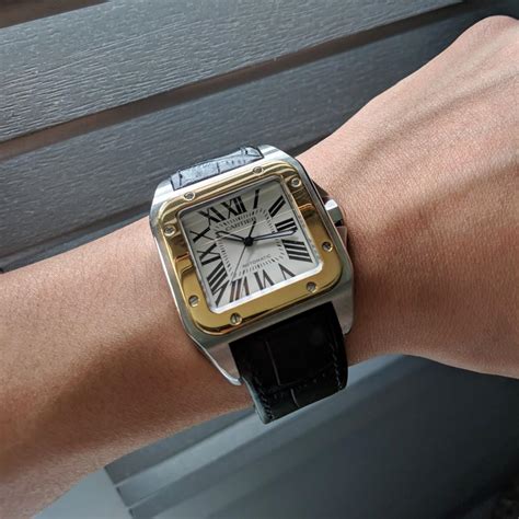 Cartier Santos 100 XL gold, Luxury, Watches on Carousell