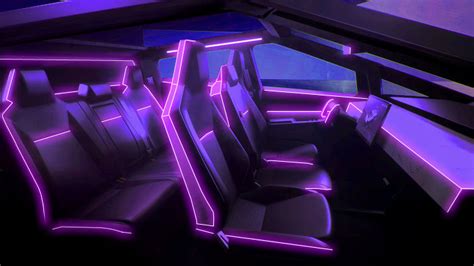 Cybertruck interior w/ cyberpunk lighting by CyberpunkCityDweller on ...