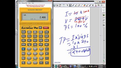 Electrical Calculator-L#01-( 9-26-11).wmv - YouTube