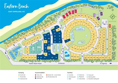 Park Map - NRMA Eastern Beach Holiday Park