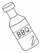 Printable Barbecue Sauce Coloring Page sketch template