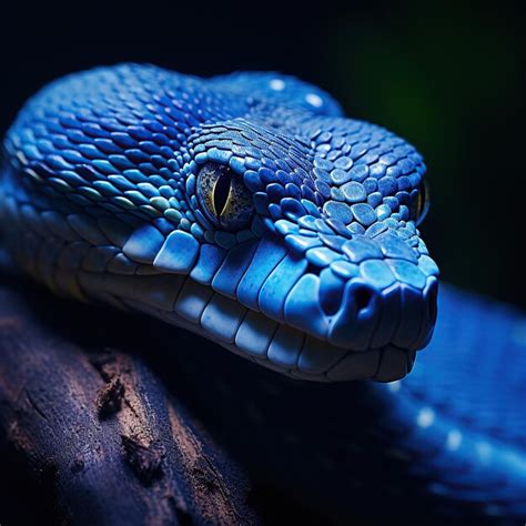 Premium AI Image | Blue viper snake