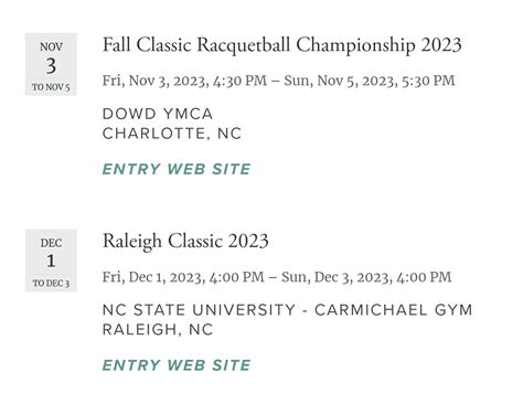 North Carolina year end racquetball tournaments 2023 : r/racquetball