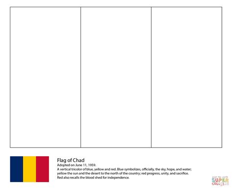 Chad Flag Outline Clipart