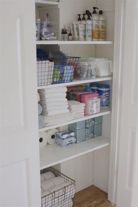 Organized Bathroom Closet - simply organized