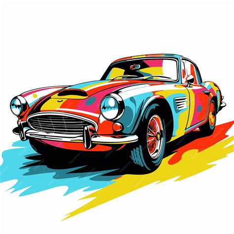 Premium Vector | Pop art car