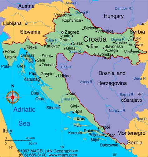 Map Of Croatian Coast / Croatia's Adriatic Coast - The Ohio State University ...