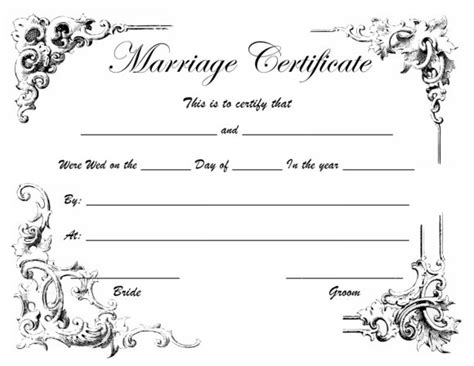 30 Real & Fake Marriage Certificate Templates (100% Free)