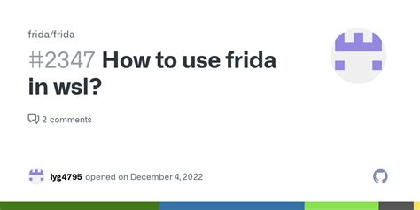 How to use frida in wsl? · Issue #2347 · frida/frida · GitHub