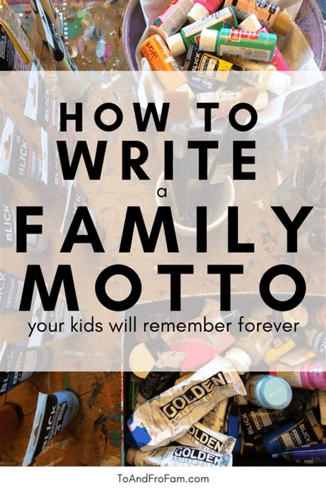 How to write a family motto your kids will remember forever