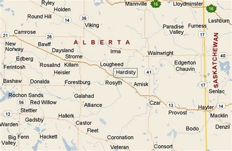 Where is Hardisty, Alberta? see area map & more