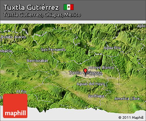 Free Satellite Panoramic Map of Tuxtla Gutiérrez