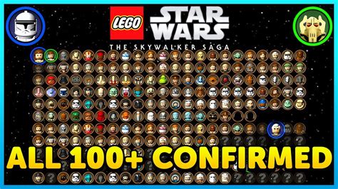 ALL 100+ Confirmed Characters in LEGO Star Wars The Skywalker Saga! - YouTube