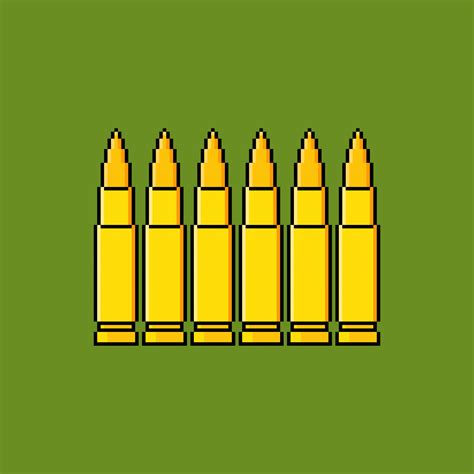 Gun bullet pixel art 5450178 Vector Art at Vecteezy