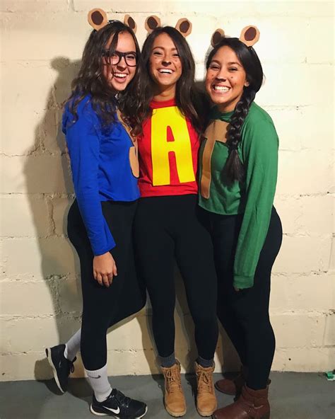 Alvin and the Chipmunks DIY Halloween Costume | Halloween costumes for teens, Trio halloween ...