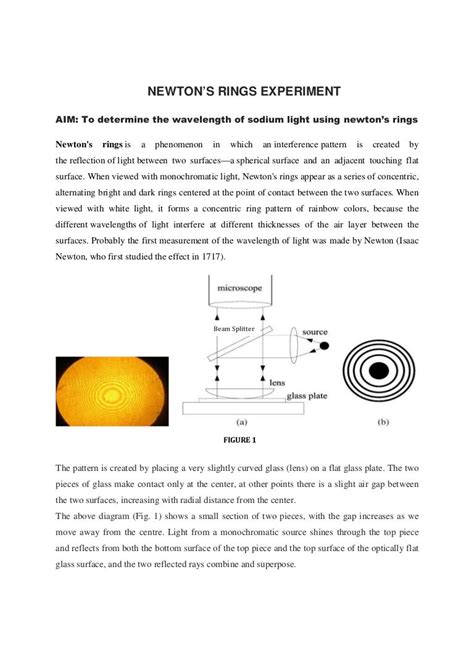 الضوضاء جولة وجولة صلابة newton ring experiment readings ...