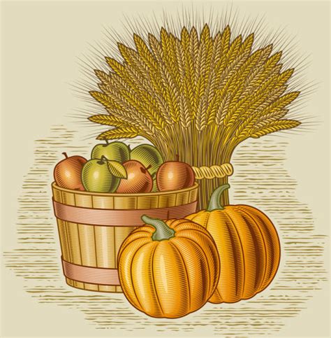 The harvest season cartoon vector Vectors graphic art designs in ...