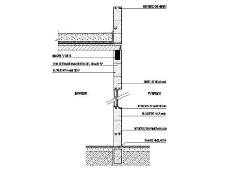 Concrete Wall Section CAD drawing - Cadbull