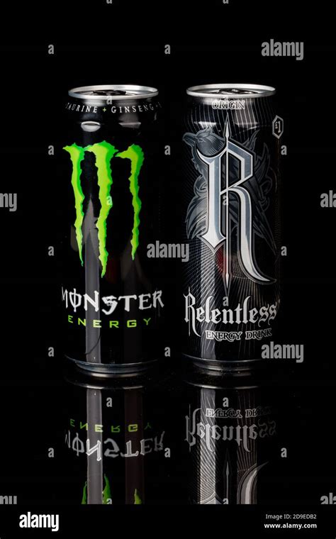 London, United Kingdom, 14th October 2020:- Cans of Monster ...