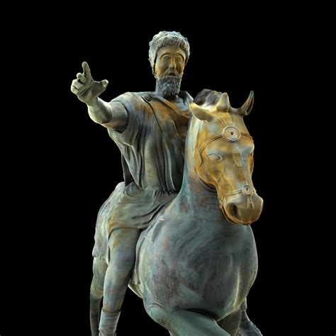 marcus aurelius equestrian statue obj