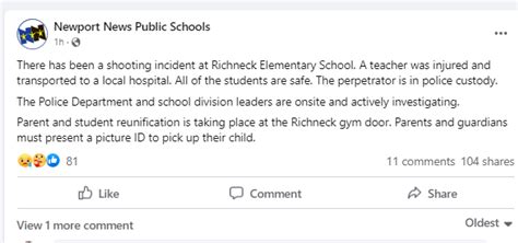 Steve Lookner on Twitter: "Re: incident in which a first grader reportedly shot a teacher in ...