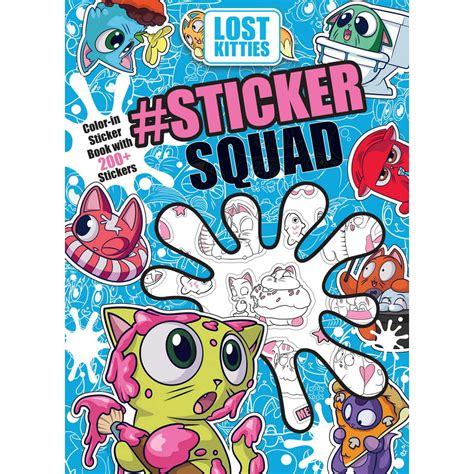 Lost Kitties: #sticker Squad Color-In Sticker Book (Paperback ...