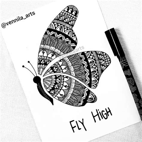 Butterfly Mandala Art | Step by Step Guide