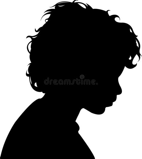 A Boy Head Black Color Silhouette Vector Stock Vector - Illustration of hair, head: 120180279