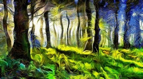 Van Gogh Forest Digital Art by Galeria Trompiz - Fine Art America