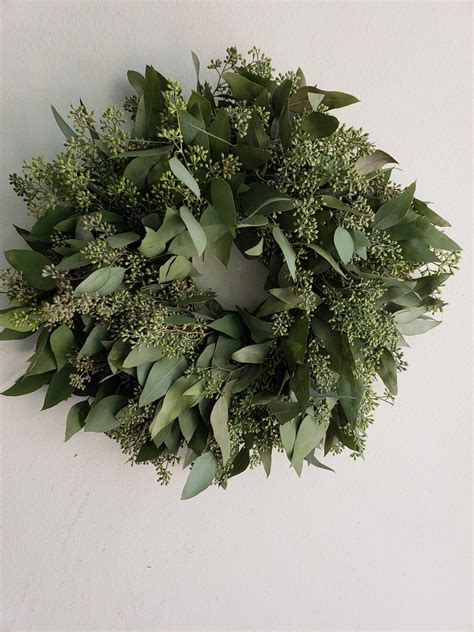 Fresh Seeded Eucalyptus Wreath, Fresh Eucalyptus Wreath, Eucalyptus ...