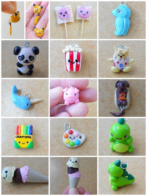 #Polymerclay #charms #kawaii #colgantes #fimo | Clay crafts, Polymer clay crafts, Cute polymer clay