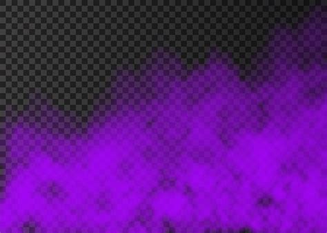 Premium Vector | Violet smoke isolated on transparent background. Steam special effect ...