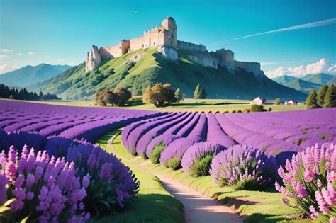 Premium AI Image | Lavender fields in the french countryside