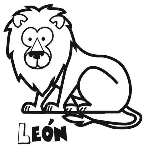 Dibujos de león para imprimir y colorear. Dibujos de animales | Leon ...