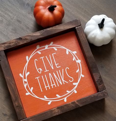 Give Thanks Give Thanks Wood Sign Fall Signs Thanksgiving | Etsy