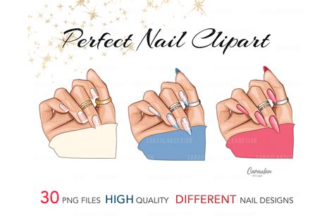 Nail Salon Clipart, Manicure, Hands PNG Graphic by CaraulanDesign ...