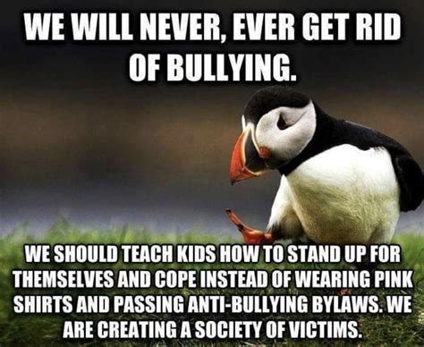 So, instead of telling people why bullying is wrong, let's just blame the victims ...