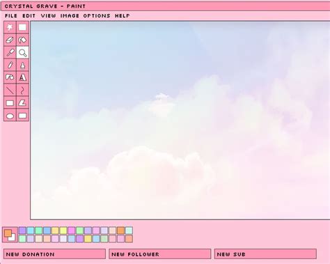 Cute Pink MS Paint Twitch Overlay | Creative Art Stream | Personalize ...